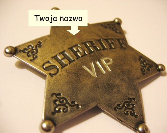Odznaka szeryf z grawerem 