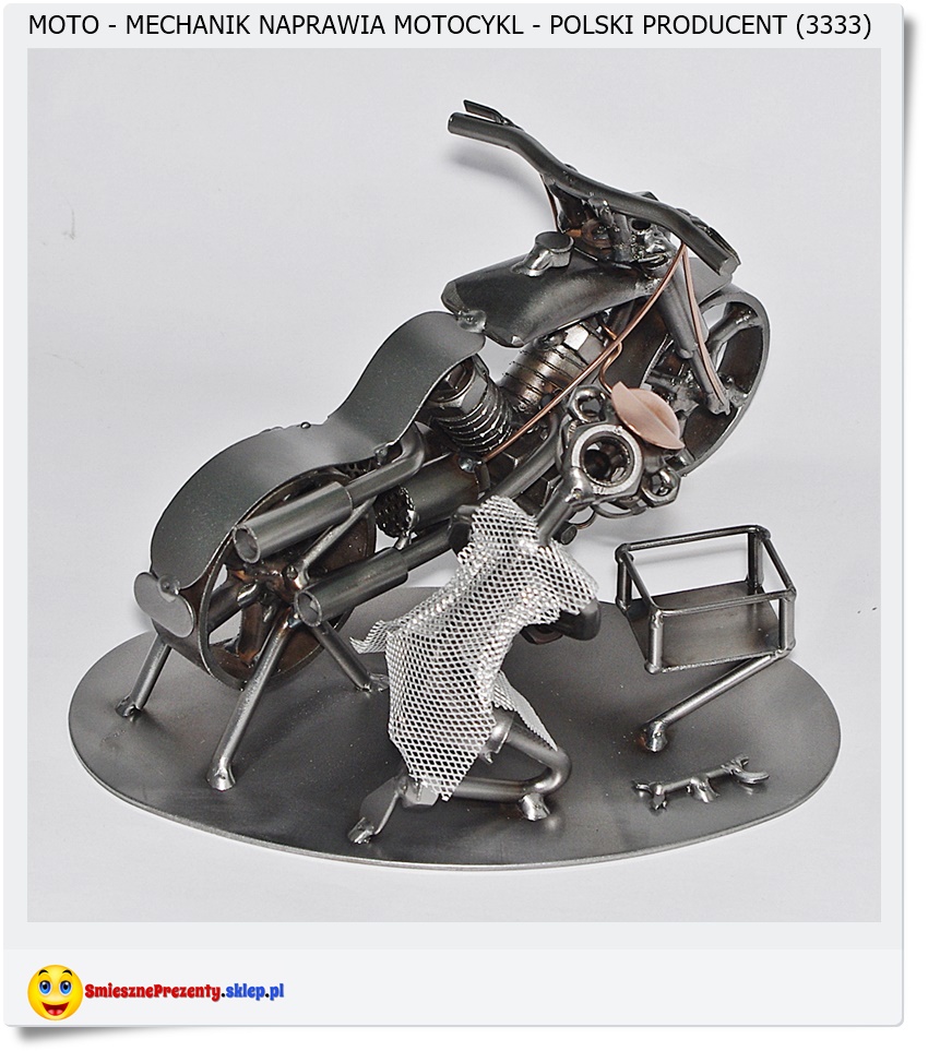 Metalowa figurka na prezent dla mechanika motorów