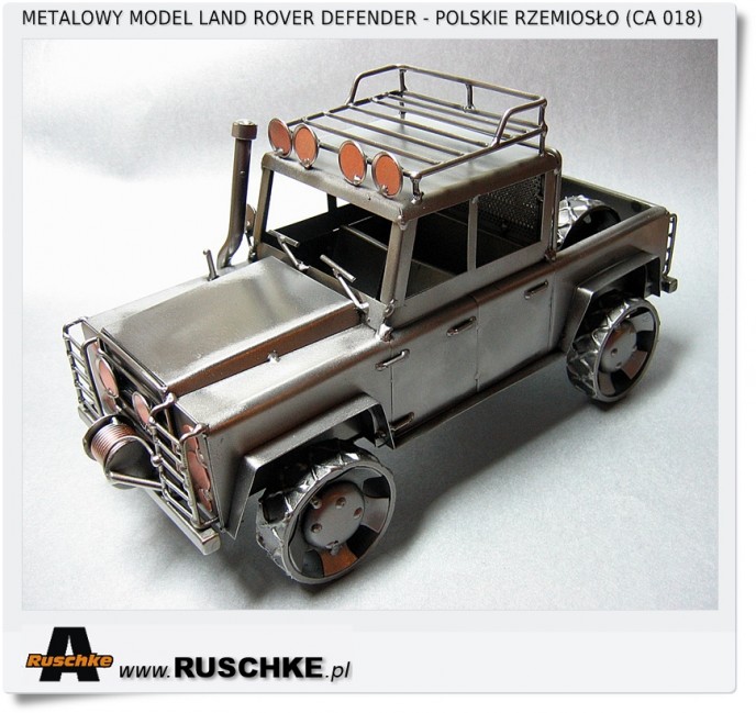 Metalowy model Land Rover Hand Made Polskie rękodzieło