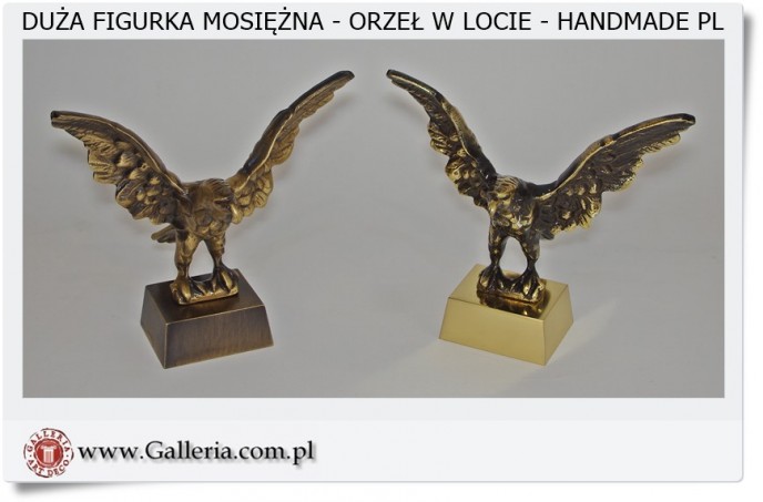 Dekoracyjna mosiężna figurka Orzeł w locie