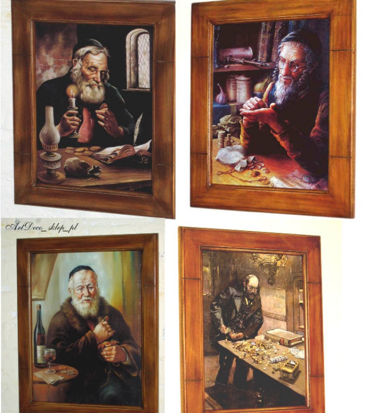 Obraz na szczęście - Portret przedstawiajacy żyda