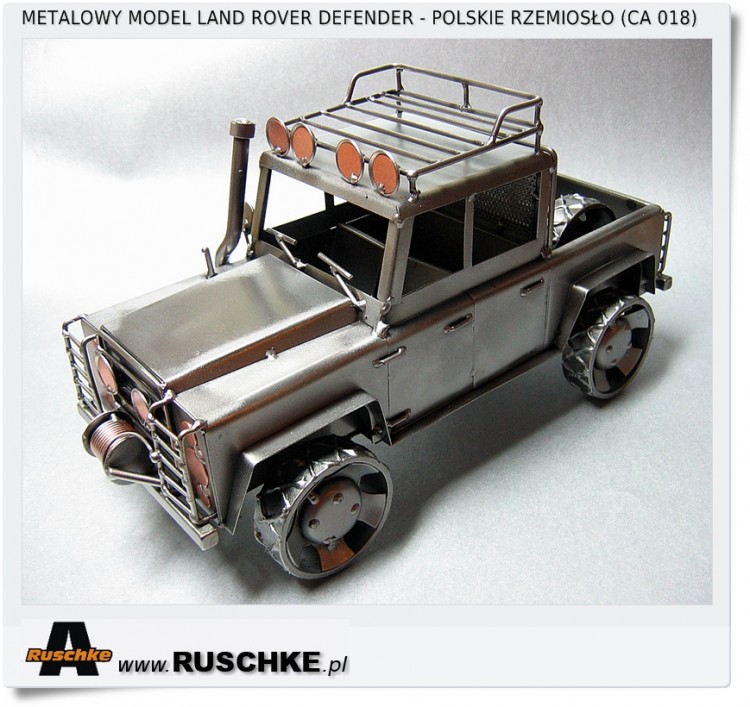 Metalowy model Land Rover Hand Made Polskie rękodzieło