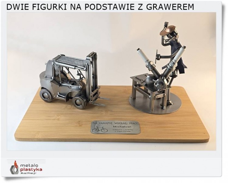 Nowość w Galleria.com.pl: Ekskluzywne metalowe figurki z personalizowanym grawerem na drewnianej podstawie!