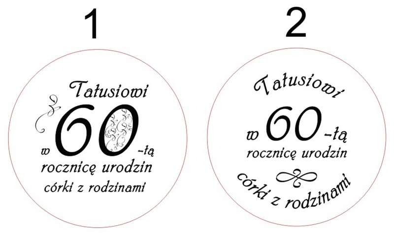 na 60 urodziny prezent upominek z grawerem